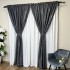 Set 2 Draperii VENTI V2 din Jacquard model Nisip - 200m x 250cm, rejansa pt. sina ,  GRI ANTRACIT [7]