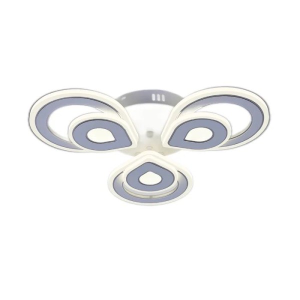 Lustra LED RFAN, Model R9009/3+3, Cu Telecomanda, 3 Tipuri De Lumina, Intensitate Reglabila, 120W, Alb [1]