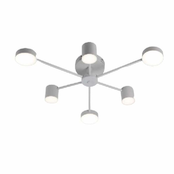 Lustra LED RFAN, Model R9029-6, Cu Telecomanda, 3 Tipuri De Lumina, Intensitate Reglabila, 72W, Alb [1]