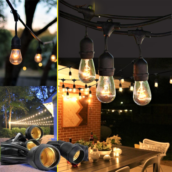Ghirlanda Luminoasa RFAN, Cu Panou Solar, 10 Becuri Incluse, 5m, 10 Fasung E27 , Negru [1]