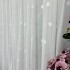 Perdea Floris din Voal Brodat, model cu flori, Ivoire, 100cm latime x 260cm inaltime, cu rejansa pt bara [2]