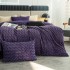 Lenjerie pat dublu, Super Pufoasa COCOLINO, cu Blanița de Iepure, cu model de trandafiri 3D, 4 piese, Mov [7]