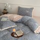 Lenjerie pentru pat dublu, Extra Catifelată, Catifea Polar cu VoLaNaSe, 4 piese, Bleu, flori