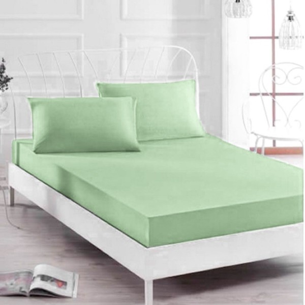 Husa saltea 100x200cm, cu elastic, Jersey, Vernil [1]
