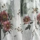 Perdea pentru Bucatarie din IN imprimat , Alb cu flori de toamna- latime 300x180m , Tiv lat 