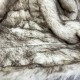 Patura cu blanița artificiala Luxury Furr 160x220cm - Bej Cafeniu