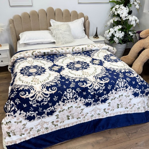 Patura CoCoLiNo, 200x230cm, Albastru, model oriental [1]