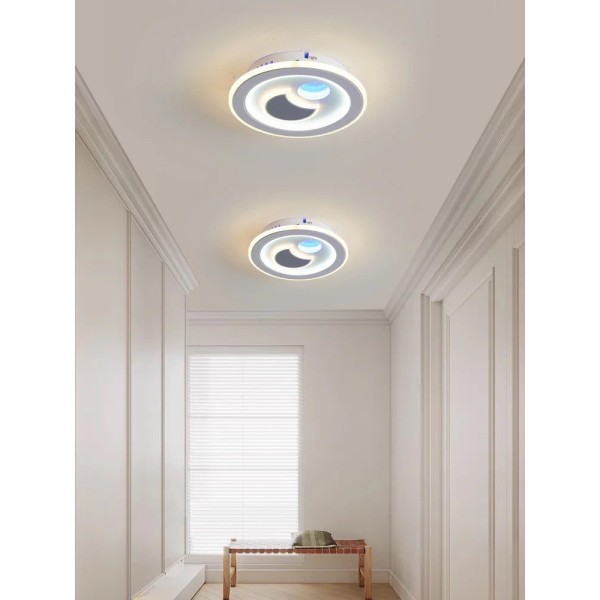 Aplica LED RFAN, Model 9113-240, 3 Tipuri De Lumina, 60W, Alb/Gri [1]