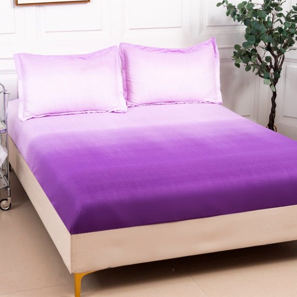 Cearsaf cu elastic, Bumbac Satinat, 160/180x200cm, 2 fete de perne 50x70cm, Mov [1]