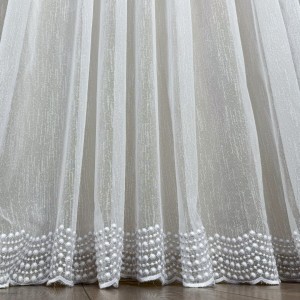 Perdea Ariel tip IN Brodat, Alb, 140cm latime x 260cm inaltime, cu rejansa pt bara Perdea Ariel tip IN Brodat, Alb, 140cm latime x 260cm inaltime, cu rejansa pt bara