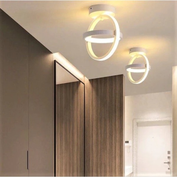 Lustra LED RFAN, Model D200WH, 3 Tipuri De Lumina, 40W, Alb [1]