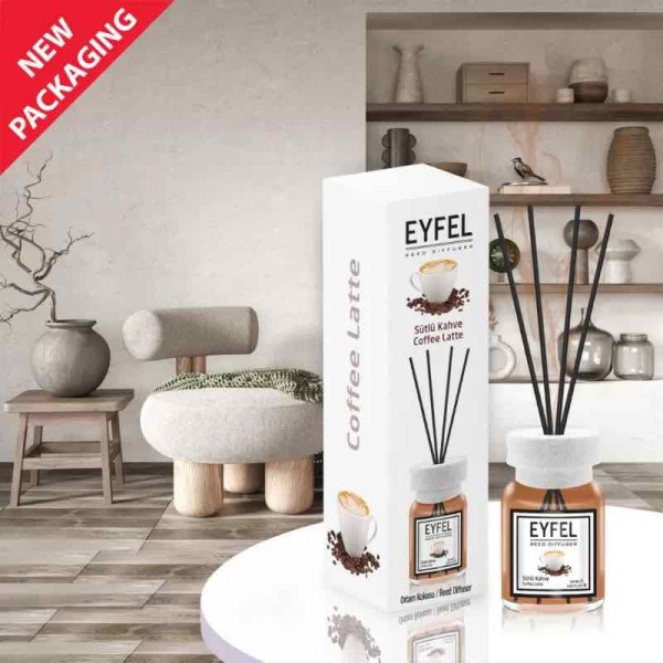 Eyfel odorizant de camera cu bete 120ml, Coffe Latte (Cafea cu lapte) [1]