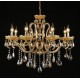 Candelabru RFAN, Model 666-8, Cu Margele Tip Cristal, Metal, 8 X E14, Auriu