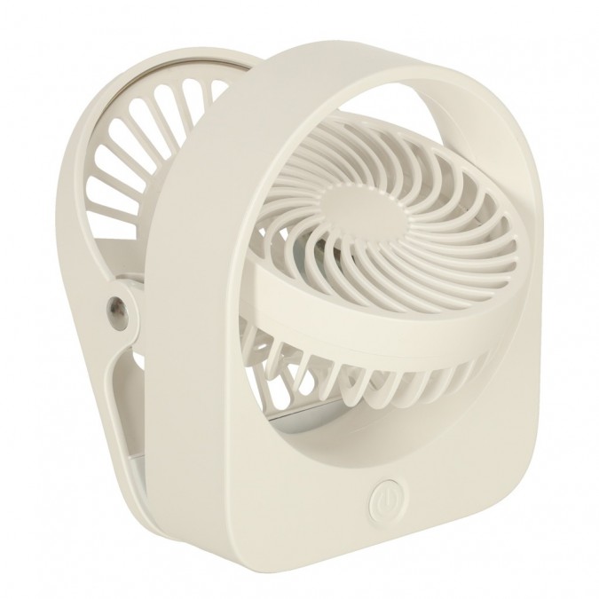 Mini ventilator de birou cu cleme usb 11,5cm alb