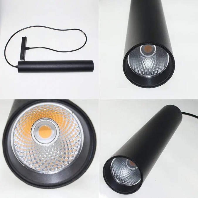 Pendul LED, Sina Magnetica Aplicata, Lumina Neutra, 6W, Negru