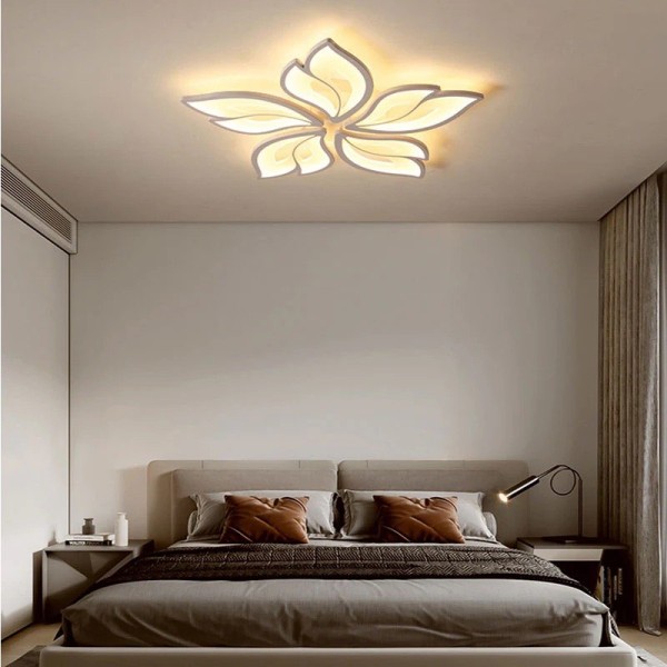 Lustra LED RFAN, Model K137-5, Cu Telecomanda, 3 Tipuri De Lumina, Intensitate Reglabila, 120W, Alb [1]