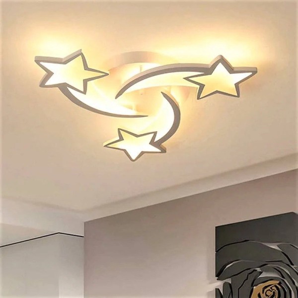 Lustra LED RFAN, Model M213-3, Cu Telecomanda, 3 Tipuri De Lumina, Intensitate Reglabila, 72W, Alb [1]