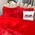 Lenjerie pat super pufoasa, COCOLINO Fluffy,  4 piese, Rosu degrade [6]