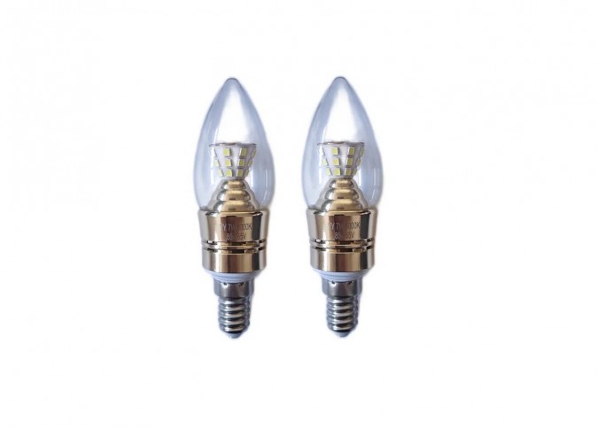 Set 2 X Becuri LED RFAN, E14, Lumina Rece, 6000K, 7W