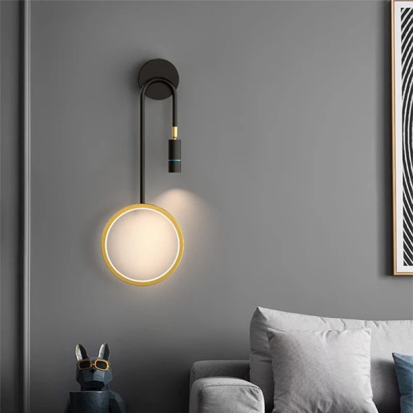 Aplica LED RFAN, Model B93, 3 Tipuri De Lumina, 30W, Negru/Auriu [1]