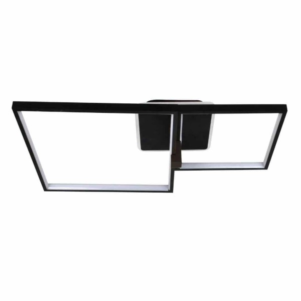 Lustra LED RFAN, Model JX60018-2, Cu Telecomanda, 3 Tipuri De Lumina, Intensitate Reglabila, 75W, Negru [1]