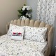 Set Lenjerie Pat Dublu Crăciun 4 Piese + 2 Draperii 150x235cm din Bumbac Ranforsat – Confort și Eleganță, Fabricat în România, Alb, Verde, Gri, Reni, Brazi