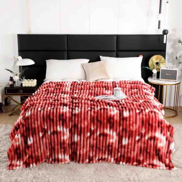 Patura pufoasa CoCoLiNo, 200x230cm, Jojo Home, Rosu [1]