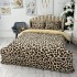 Lenjerie pat dublu cu Elastic, Super Pufoasa COCOLINO cu BLANITA, 4 piese, Bej-Maro, animal print [3]