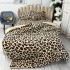 Lenjerie pat dublu cu Elastic, Super Pufoasa COCOLINO cu BLANITA, 4 piese, Bej-Maro, animal print [2]