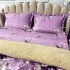 Lenjerie pat dublu, Super Pufoasa COCOLINO cu BLANITA, 4 piese, Mov, flori [8]