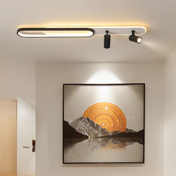 Aplica LED RFAN, Model B106-80, 3 Tipuri De Lumina, 98W, Negru [1]