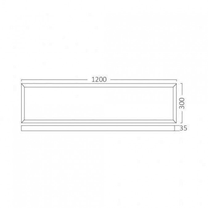 SET 4 X Panou LED RFAN, Dreptunghiular 120 X 30 X 3.5 Cm, Lumina Rece 5700K, Aluminiu, 48W, Alb