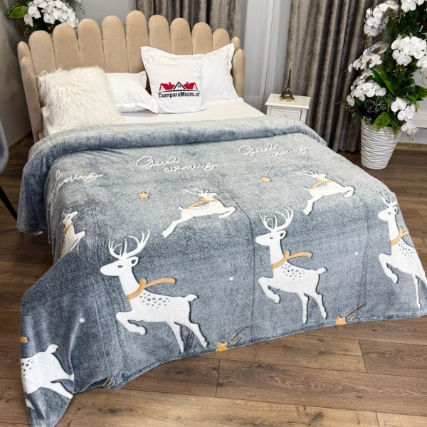 Patura CoCoLiNo Puffy, 200x220cm, Gri, reni [1]