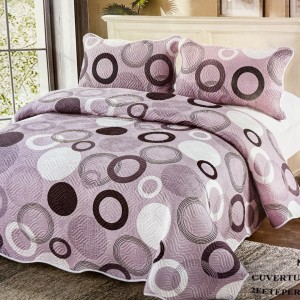 Cuvertură Pat Dublu, 3 Piese, Bumbac 100% Imprimat – Calitate Premium, cu Imprimeu Durabil, cod CSA-CV36