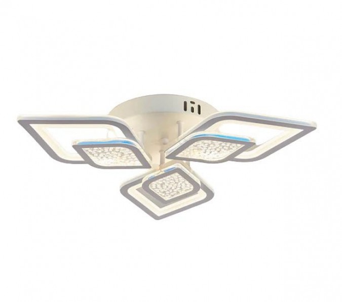 Lustra LED RFAN, Model M408-3, Cu Telecomanda, 3 Tipuri De Lumina, Intensitate Reglabila, 108W, Alb