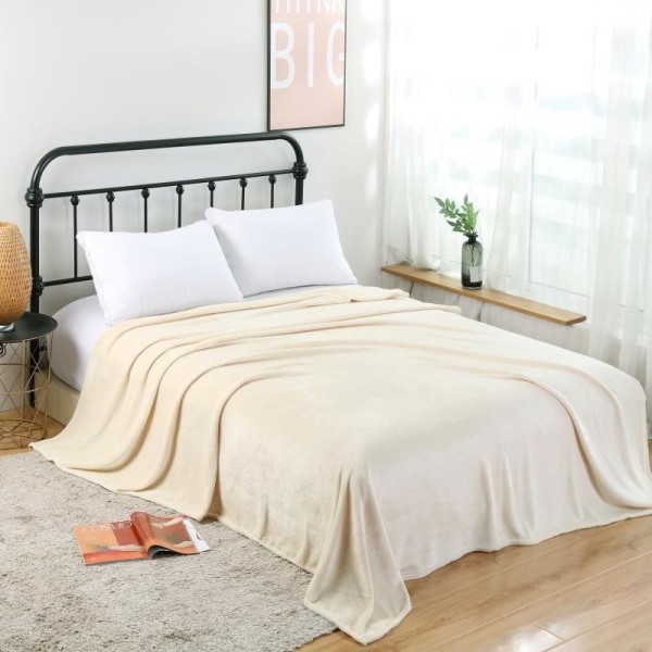 Patura pufoasa cocolino 200x230cm, 240g/mp, Crem [1]