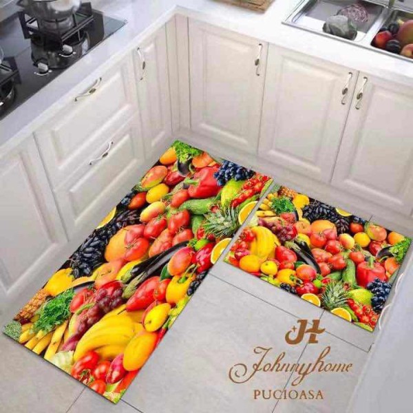 Set 2 covoare pentru Bucatarie, Multicolor, fructe [1]