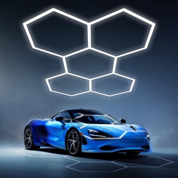 HoneyComb LED RFAN, 5 X Hexagon, Lumina Rece, 6500K, 192W [1]