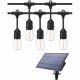 Ghirlanda Luminoasa RFAN, Cu Panou Solar, 10 Becuri Incluse, 5m, 10 Fasung E27 , Negru