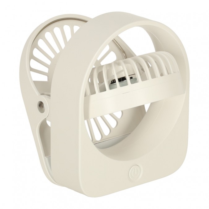 Mini ventilator de birou cu cleme usb 11,5cm alb