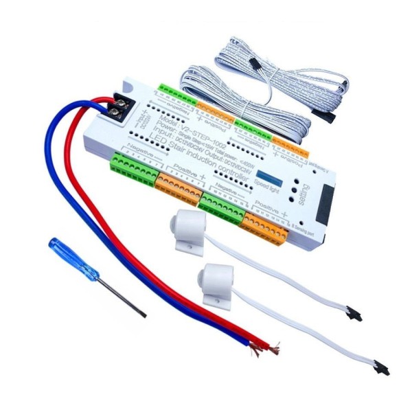 Controler Iluminat LED Inteligent, Maxim 32 Canale Trepte Scari cu 2 Senzori de Miscare [1]