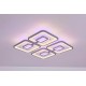 Lustra LED RFAN, Model M025-4, Cu Telecomanda, 3 Tipuri De Lumina Plus Lumina RGB, Intensitate Reglabila, 200W, Gri