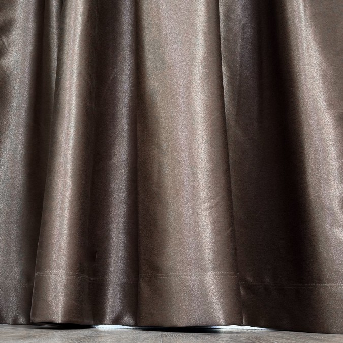 Draperie Blackout CLASS Satinata cu fir fin de sclipici - LA COMANDA pe dimensiunile tale, Maro ciocolata - CR25