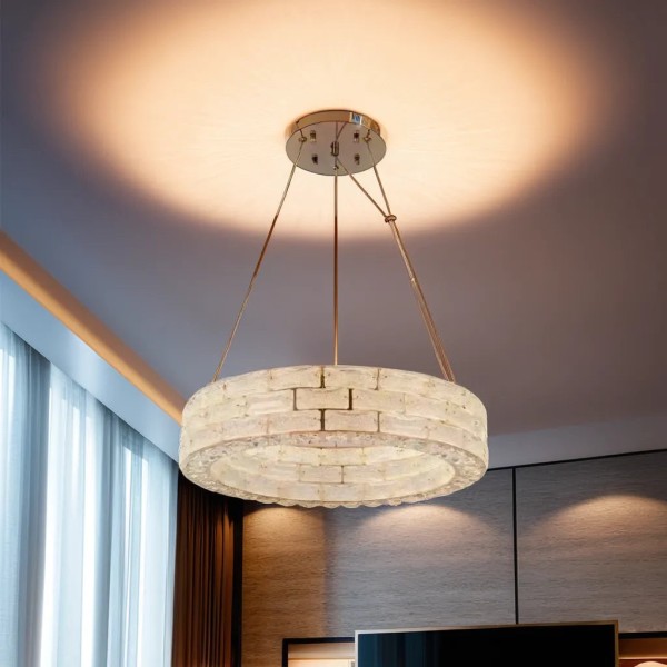 Candelabru LED RFAN, Model 70030-500, Textura Cristal, Metal, 60W, Auriu [1]
