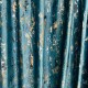 Draperie Catifea CRETA cu insertii aurii - LA COMANDA pe dimensiunile tale, Turquoise - V6