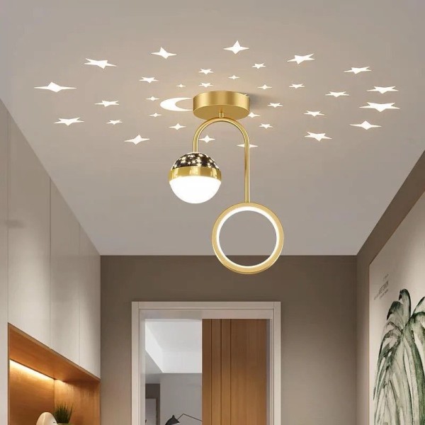 Aplica LED RFAN, Model R9078/2, 3 Tipuri De Lumina, 37W, Auriu/Negru [1]