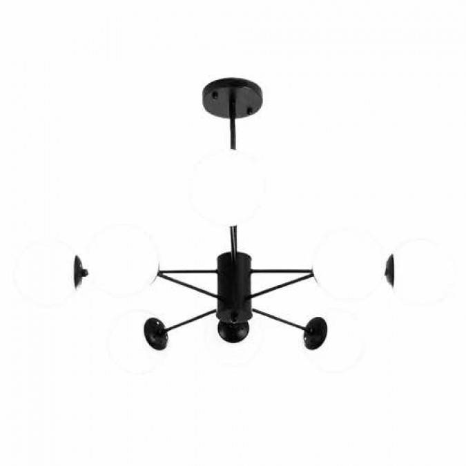 Lustra RFAN, Model 5506/8, Cu Abajururi, 8 X E27, Negru