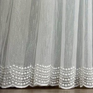 Perdea Ariel tip IN Brodat, Ivoire, 140cm latime x 260cm inaltime, cu rejansa pt bara Perdea Ariel tip IN Brodat, Ivoire, 140cm latime x 260cm inaltime, cu rejansa pt bara