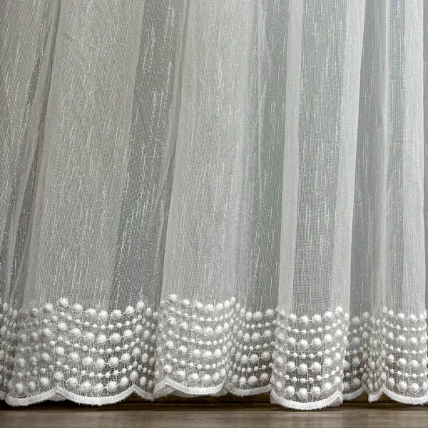 Perdea Ariel din IN Brodat - 600cm x 238cm, Tiv lat, Ivoire [1]
