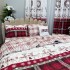 Set Lenjerie Pat Dublu Crăciun 4 Piese + 2 Draperii 150x235cm din Bumbac Ranforsat – Confort și Eleganță, Fabricat în România, Crem, Roșu, carouri, reni [8]
